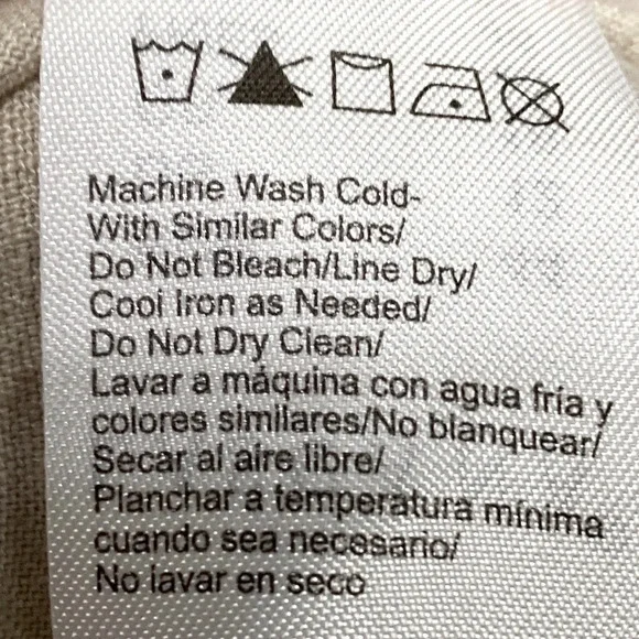 LaScana Cream Linen Blend Button Down Halter Neck Wide Leg Jumpsuit Size 12 - Picture 9 of 10